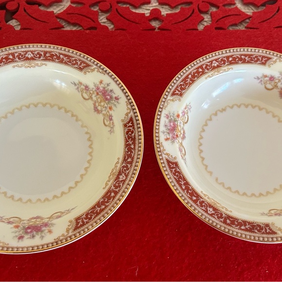 Noritake Mystery #36 pattern Berry Bowls - set of 2, Dessert, Fruit bowl, floral - Picture 10 of 13